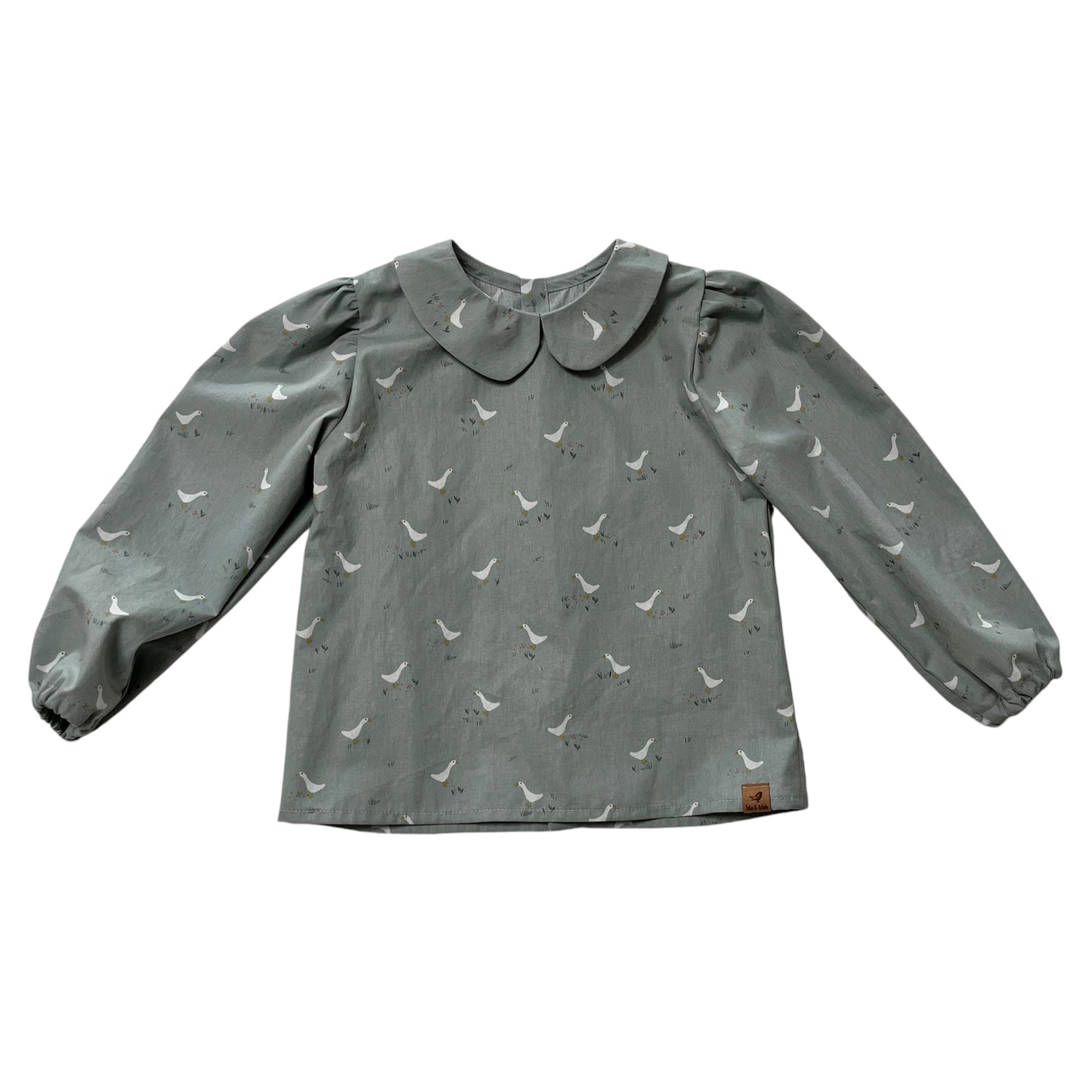 Millie Top with Peter Pan Collar and Puff Sleeves