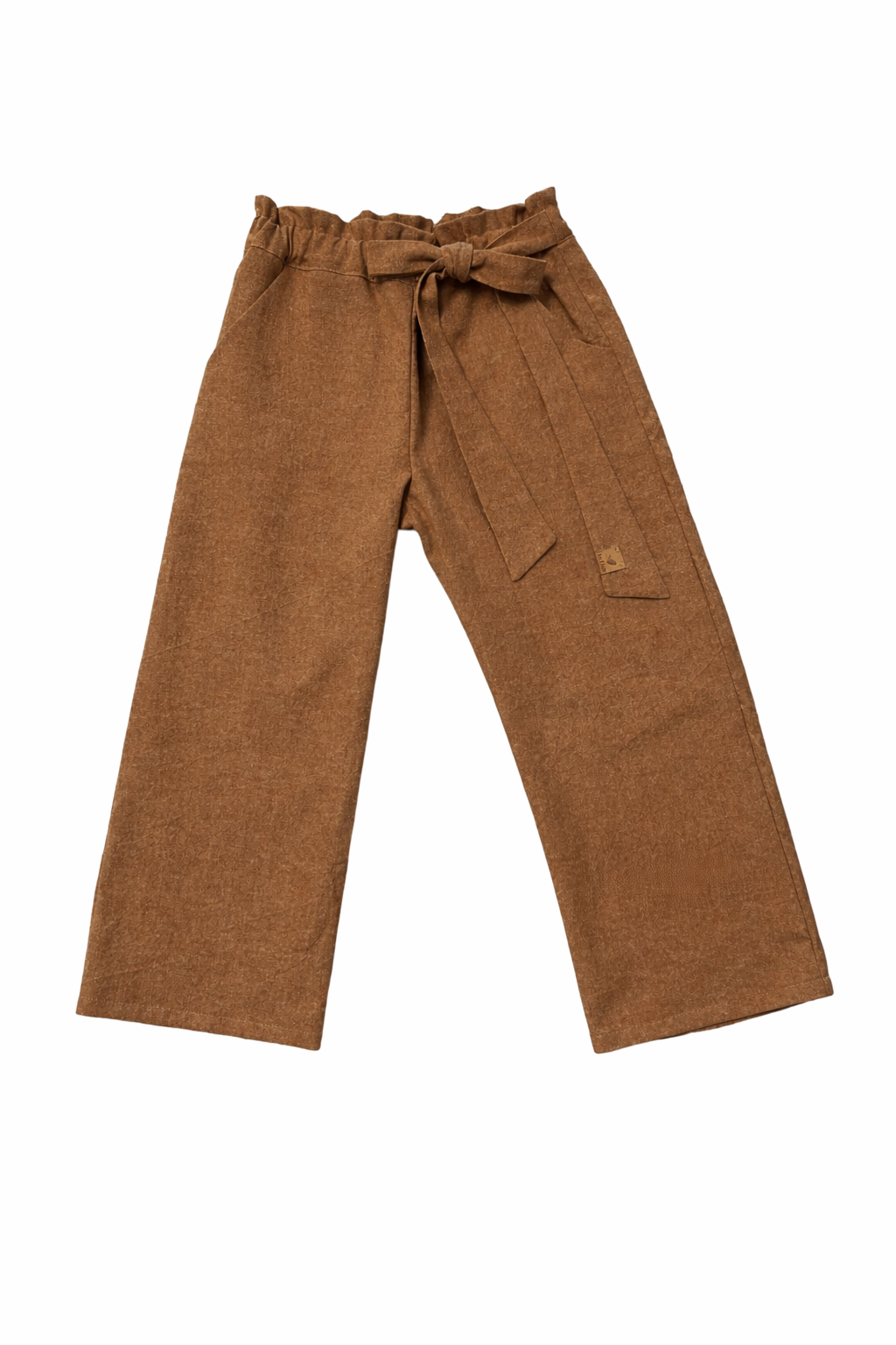 Elsie Paper Bag Waist Wide Leg Pant with Tie