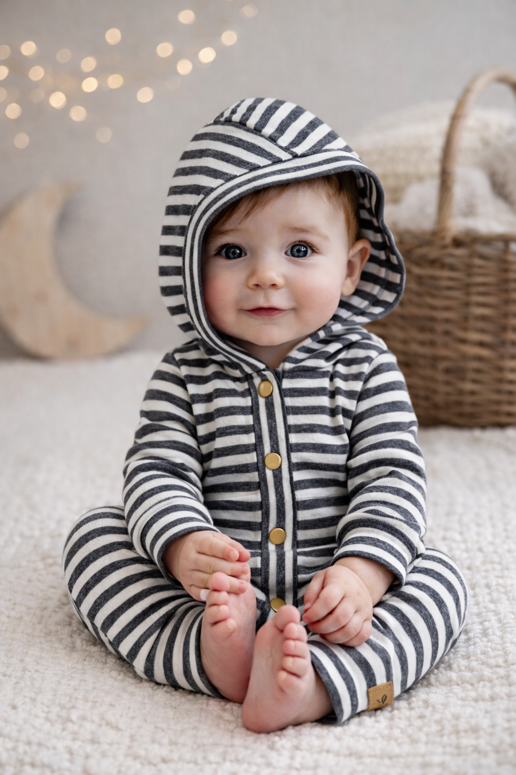 Jude Hooded Romper Cotton