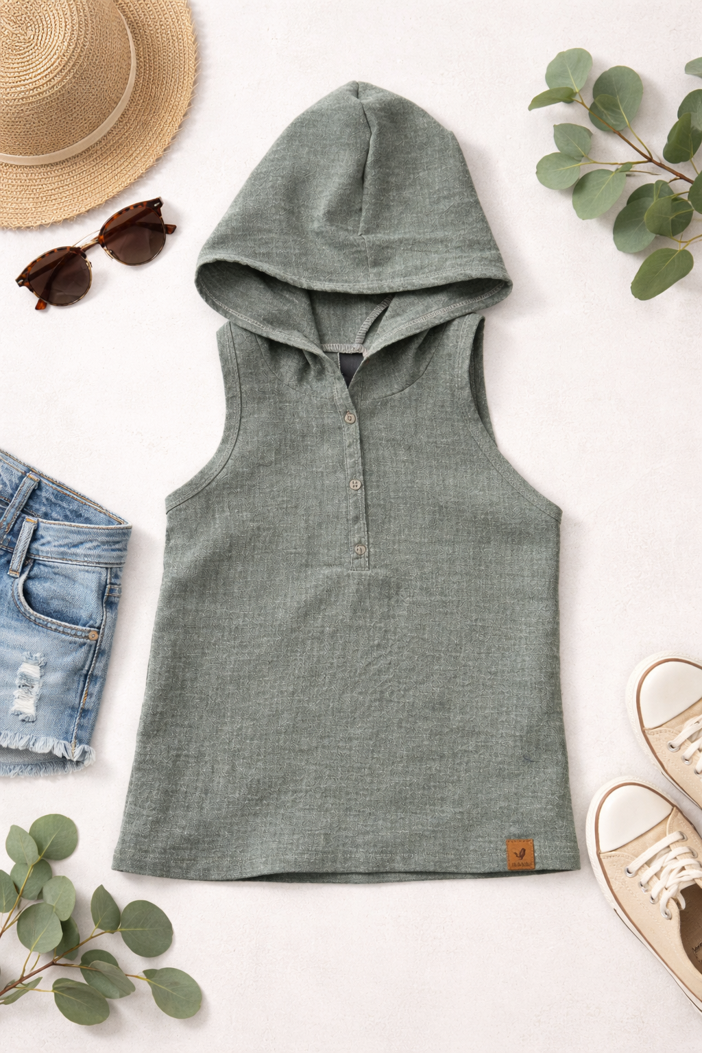 Cohen Hooded Linen Top