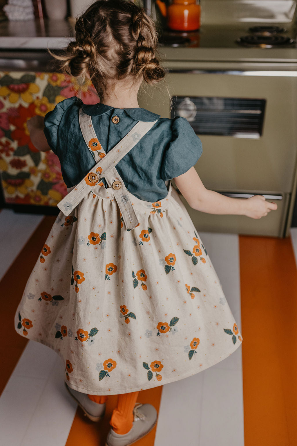 Millie Top with Peter Pan Collar and Puff Sleeves