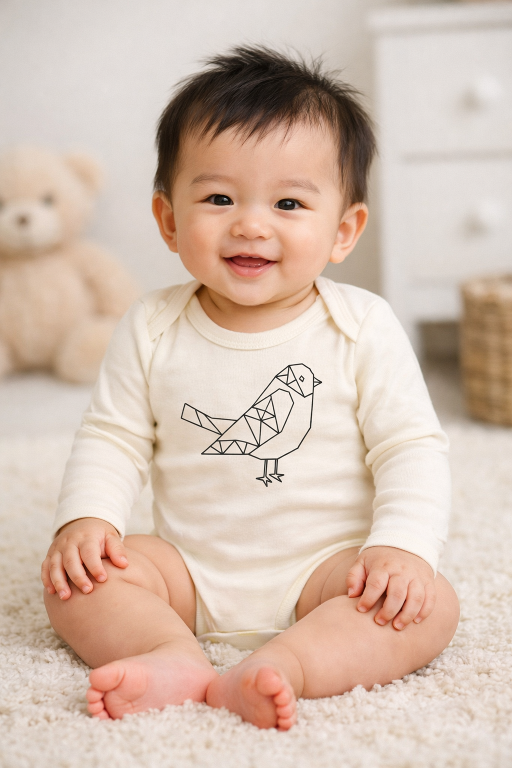 Tate & Adele Original Graphic Long Sleeve Bodysuit