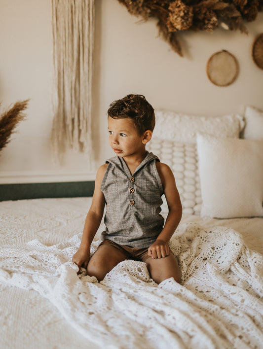 Cohen Hooded Linen Top