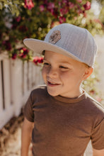 Load image into Gallery viewer, Flat Brim Snap Back Hat with Cork Patch
