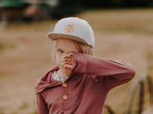 Load image into Gallery viewer, Flat Brim Snap Back Hat with Cork Patch