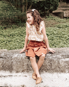 Charlotte Linen Ruffle Top - Tate & Adele