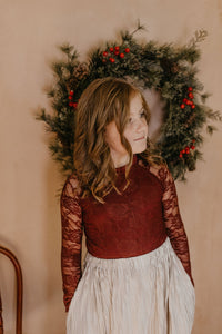 Holiday Lace Lined Top