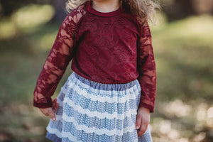 Holiday Lace Lined Bodysuit